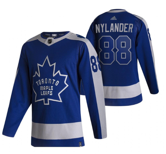Men's Toronto Maple Leafs #88 William Nylander 2020/2021 Blue Reverse Retro Special Edition Stitched Jersey